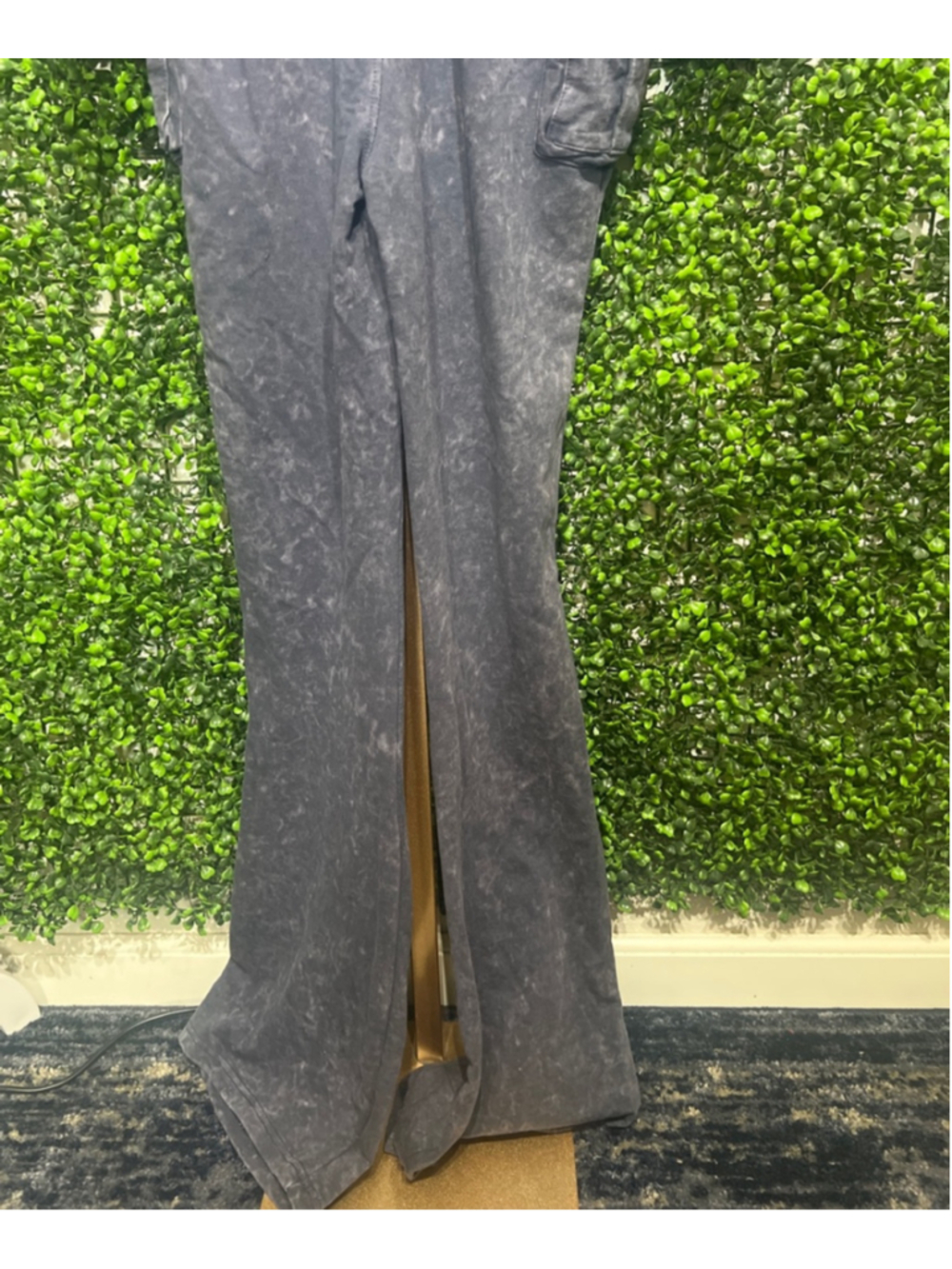 Women's Fashion Nova Found my Peace Navy Washed Jumpsuit Size Small - Picture 10 of 11